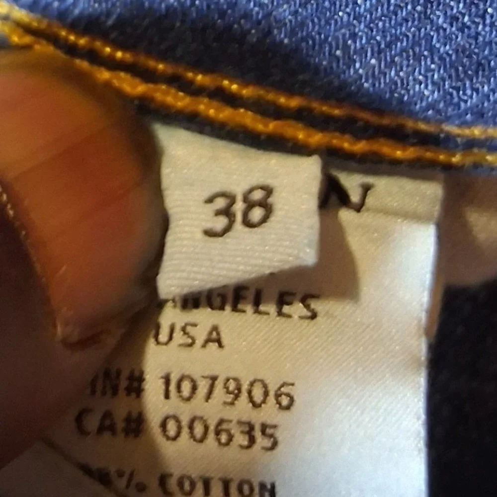 Hudson Mens Blue Straight Leg Denim Jeans Made in USA Size 38